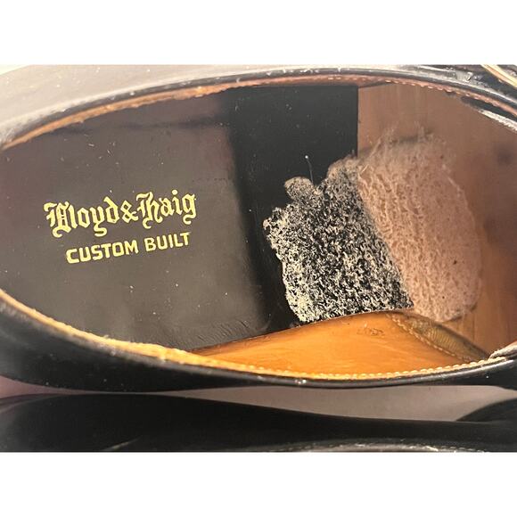 Lloyd & Haig Custom Built Black Leather Monk Strap Shoes Size: 8/9 US - Picture 9 of 13